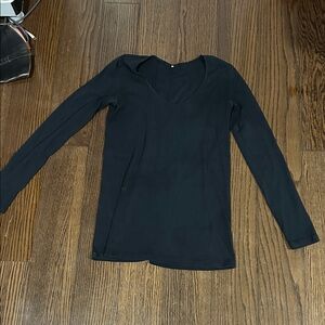 Jarbo black classic long sleeve top sz M